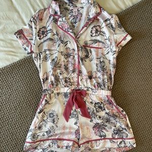 Victoria’s Secret Satin Pajama Floral Romper